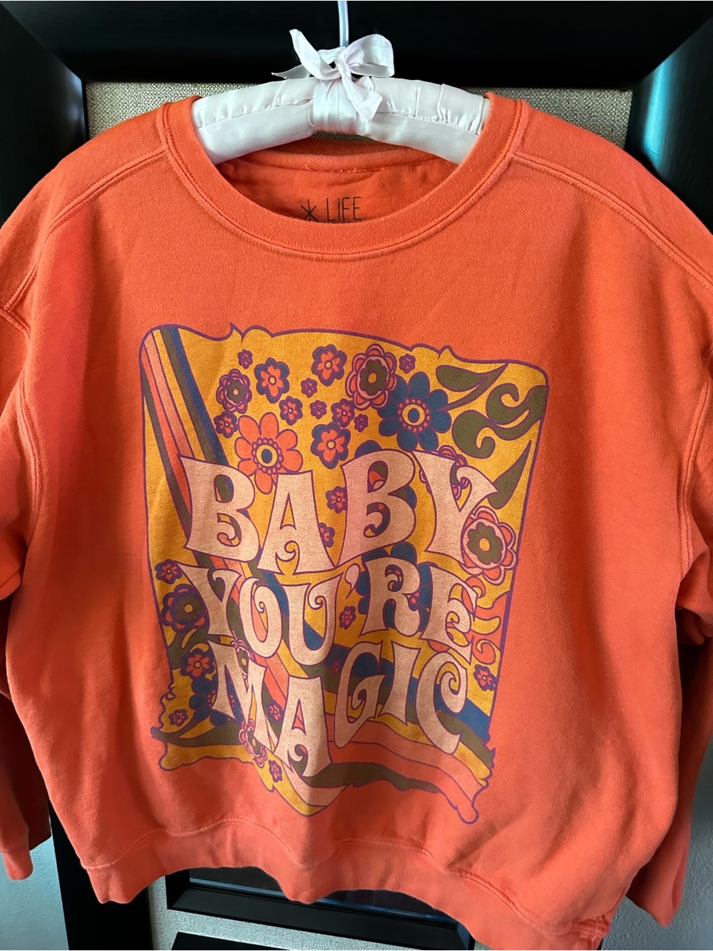 Life/Afterlife Coral Graphic Crewneck Sweatshirt - Baby You Print